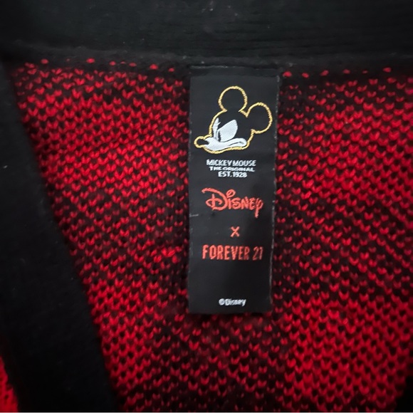 Forever 21 x Disney Mickey Mouse Checkered Cardigan - Picture 6 of 6
